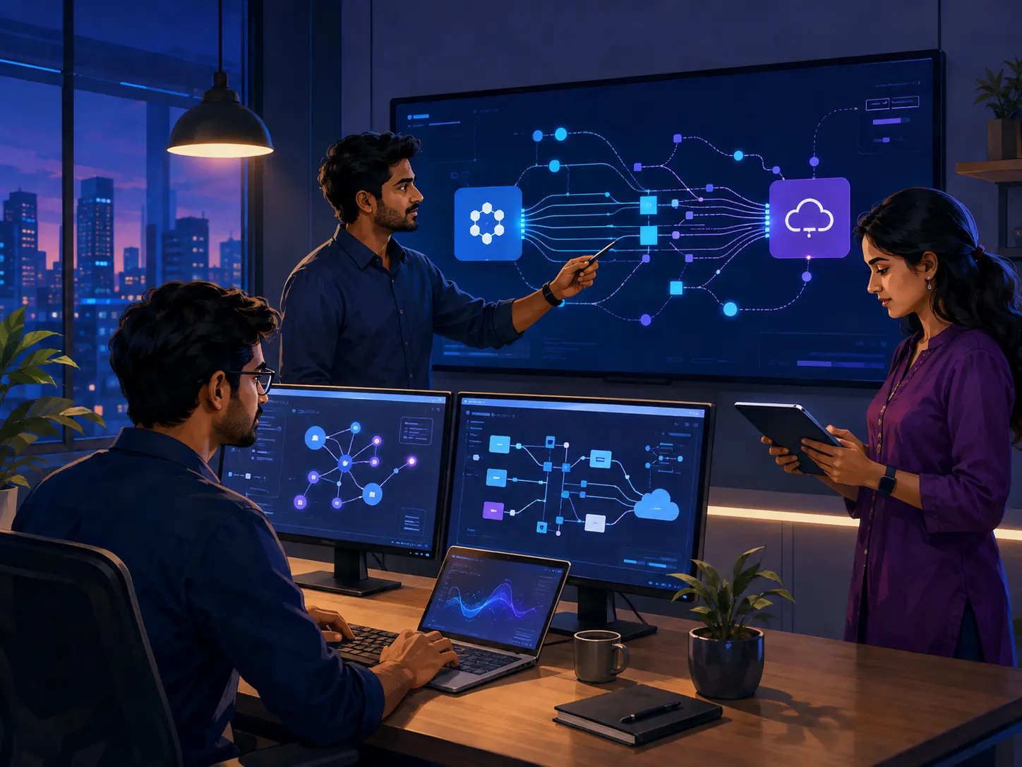 Technology partners planning a software integration